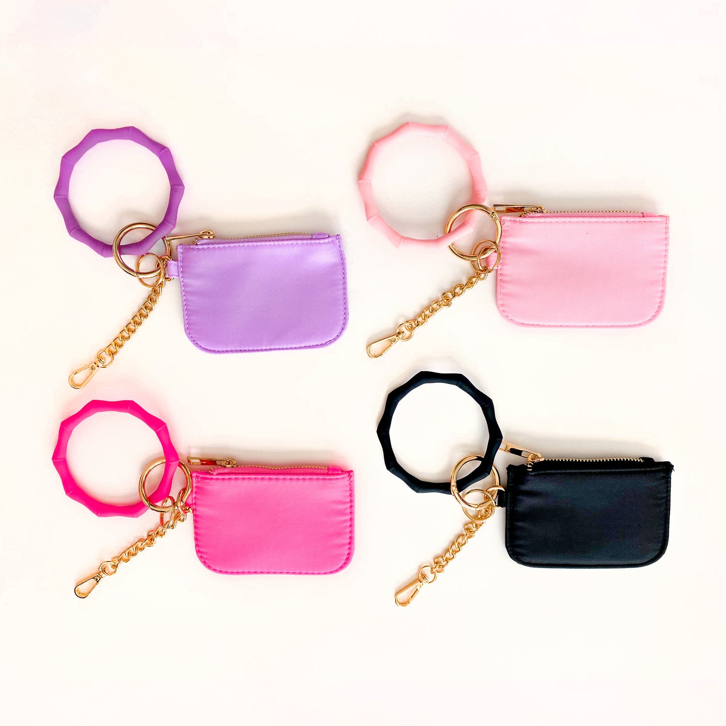 Zipper Pouch Keychain with Lightning Bolt AND Wristlet Loop