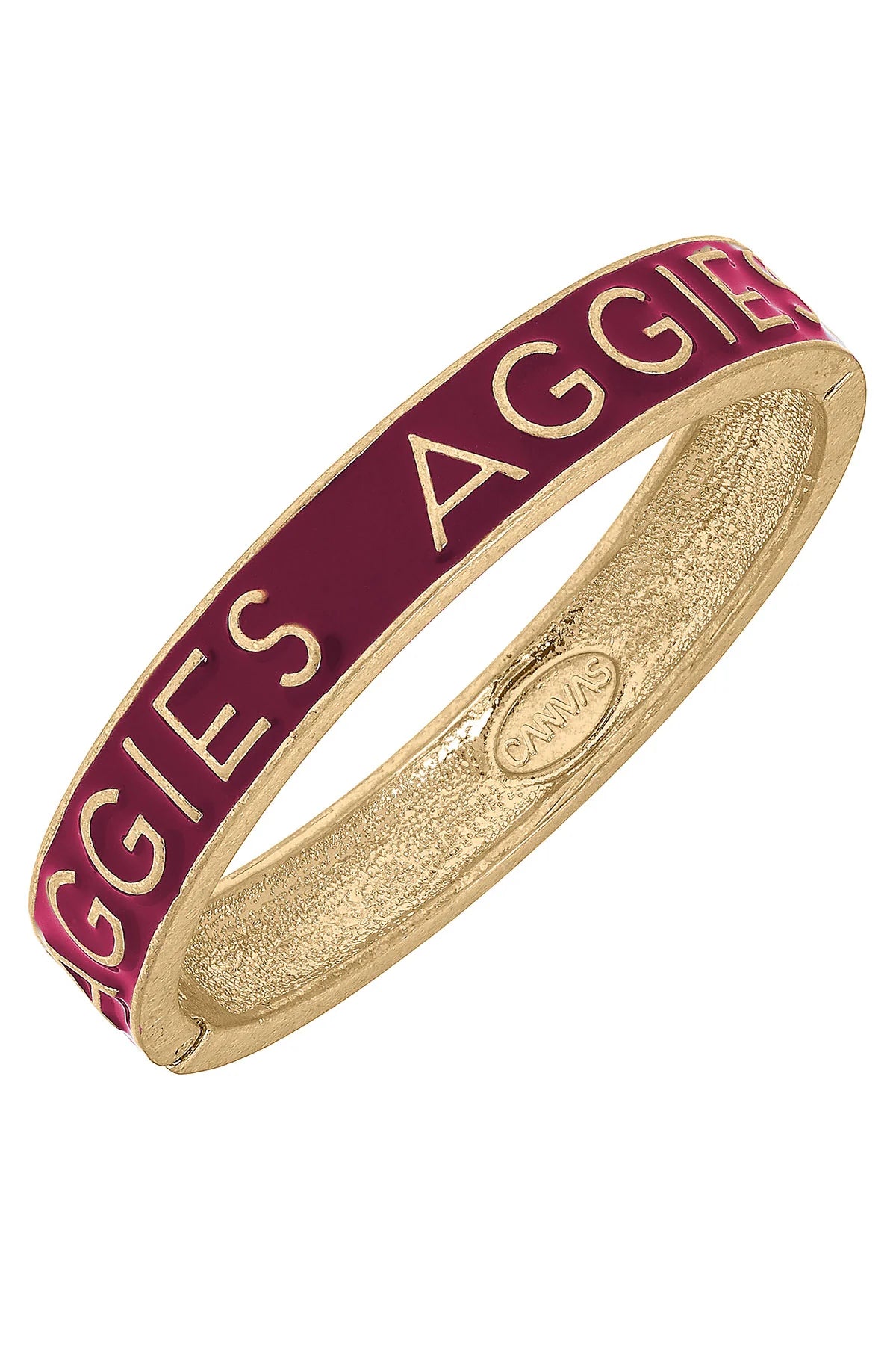 Texas A&M Aggies Enamel Hinge Bangle