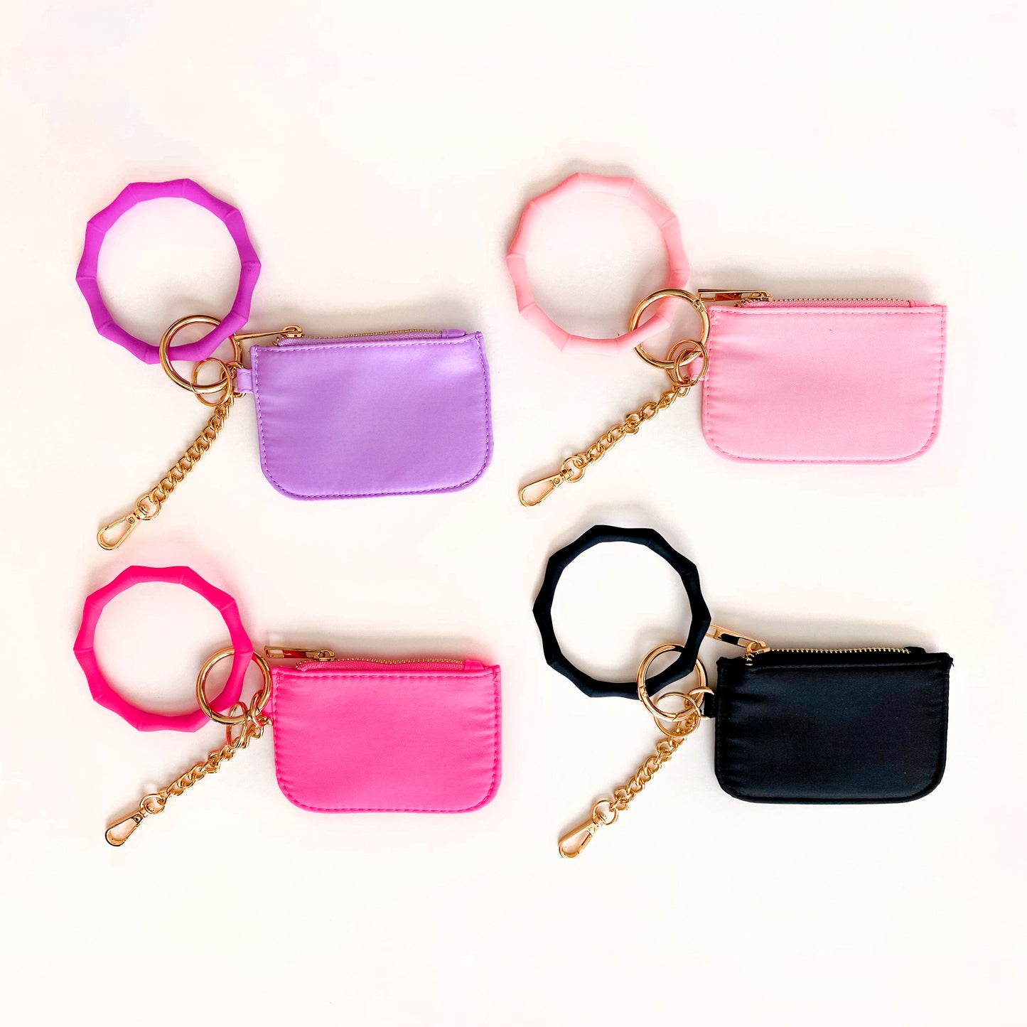 Paw Print Zipper Pouch Keychain WITH Wristlet Loop